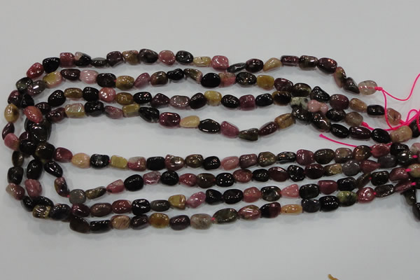 CTO71 15.5 inches 6*8mm nuggets natural tourmaline gemstone beads