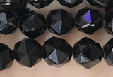 CTO716 15.5 inches 6mm faceted nuggets black tourmaline beads