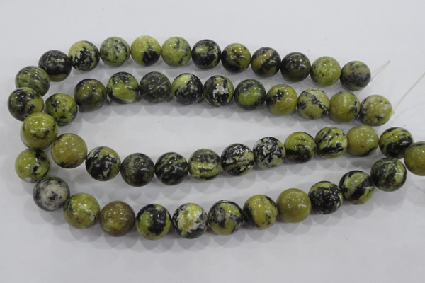 CTP106 15.5 inches 16mm round yellow pine turquoise beads wholesale