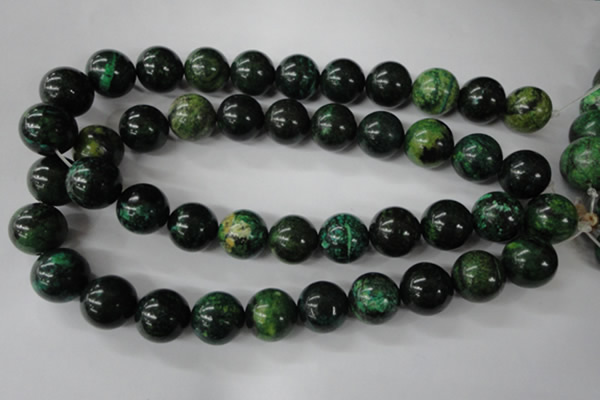 CTP207 15.5 inches 18mm round yellow pine turquoise beads wholesale