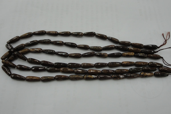 CTR05 15.5 inches 6*16mm faceted teardrop bronzite gemstone beads