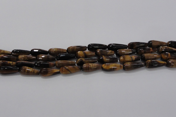 CTR104 15.5 inches 8*20mm faceted teardrop yellow tiger eye beads