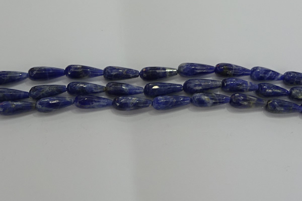 CTR112 15.5 inches 8*20mm faceted teardrop sodalite beads