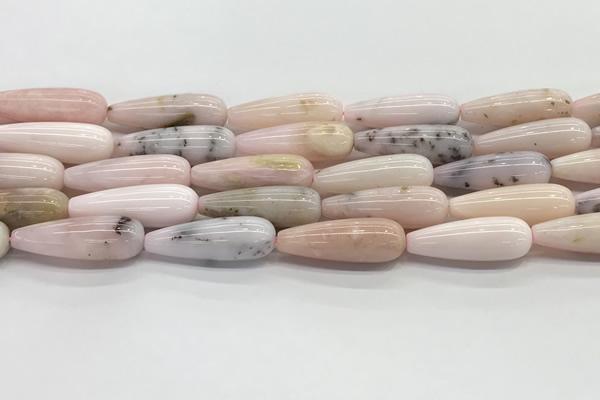 CTR151 15.5 inches 10*30mm teardrop natural pink opal beads