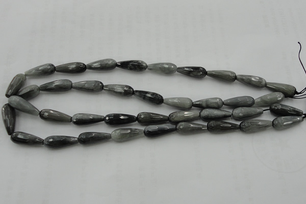 CTR20 15.5 inches 8*20mm faceted teardrop eagle eye jasper beads