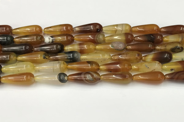 CTR401 15.5 inches 8*20mm teardrop agate beads wholesale
