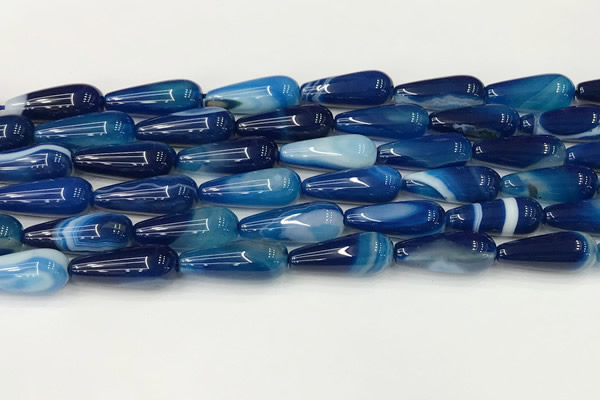 CTR405 15.5 inches 8*20mm teardrop agate beads wholesale