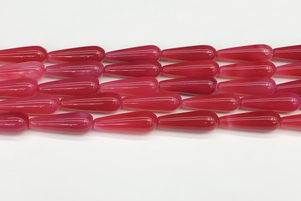 CTR419 15.5 inches 10*30mm teardrop agate beads wholesale
