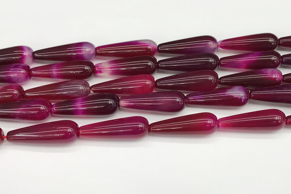 CTR420 15.5 inches 10*30mm teardrop agate beads wholesale