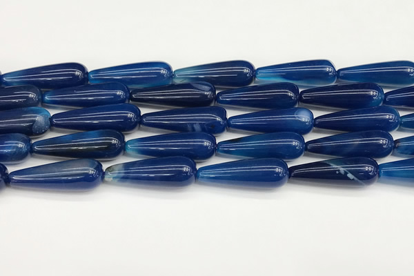 CTR428 15.5 inches 10*30mm teardrop agate beads wholesale