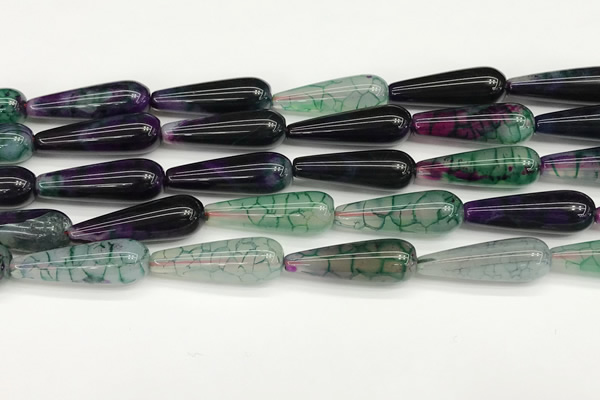 CTR430 15.5 inches 10*30mm teardrop agate beads wholesale
