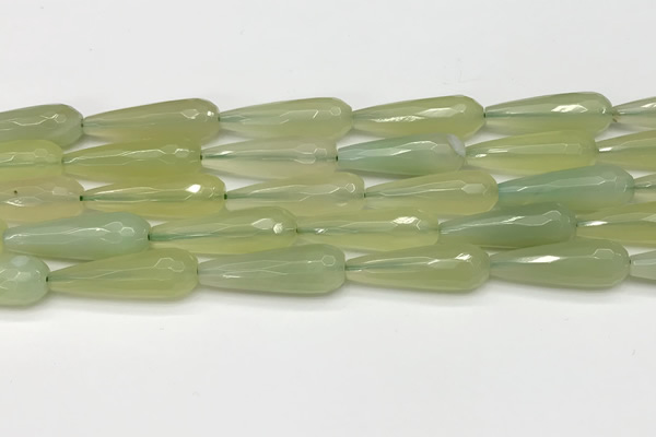 CTR459 15.5 inches 10*30mm faceted teardrop agate beads wholesale
