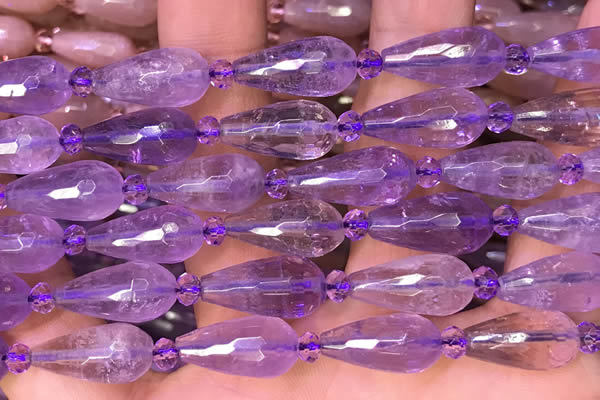 CTR713 15 inches 8*16mm faceted teardrop ametrine beads