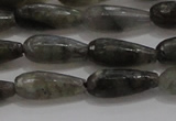CTR77 15.5 inches 6*16mm faceted teardrop labradorite beads