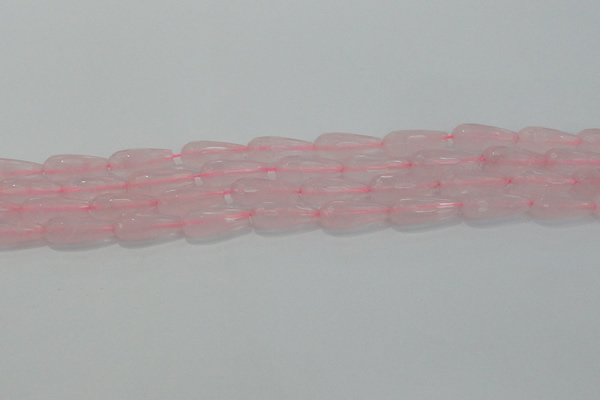 CTR91 15.5 inches 8*20mm faceted teardrop rose quartz beads