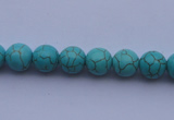 CTU03 15.5 inches 8mm round blue turquoise strand beads Wholesale