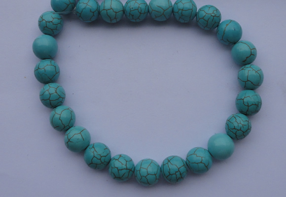 CTU08 15.5 inches 18mm round blue turquoise strand beads Wholesale