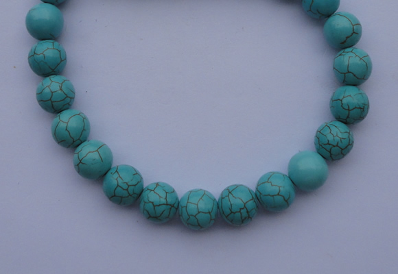 CTU09 15.5 inches 20mm round blue turquoise strand beads Wholesale