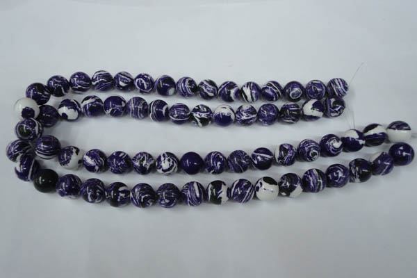 CTU1083 15.5 inches 10mm round synthetic turquoise beads wholesale