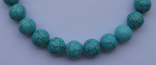CTU11 15.5 inches 30mm round blue turquoise strand beads Wholesale