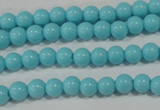 CTU1211 15.5 inches 6mm round synthetic turquoise beads