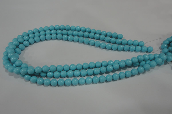 CTU1213 15.5 inches 10mm round synthetic turquoise beads