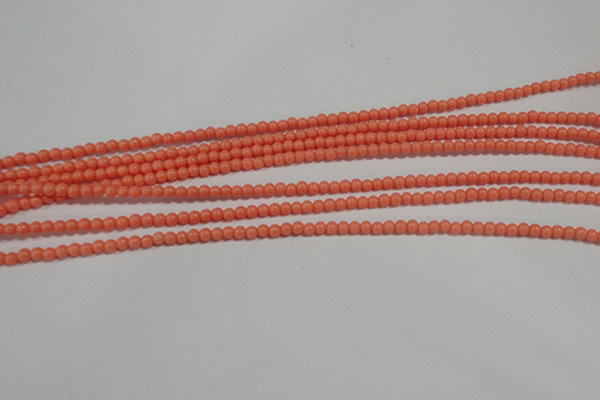 CTU1310 15.5 inches 3mm round synthetic turquoise beads
