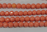 CTU1322 15.5 inches 6mm faceted round synthetic turquoise beads