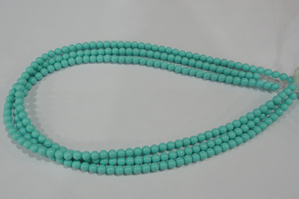 CTU1381 15.5 inches 5mm round synthetic turquoise beads