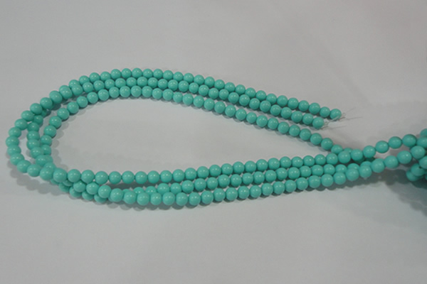CTU1382 15.5 inches 6mm round synthetic turquoise beads