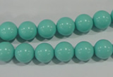 CTU1384 15.5 inches 10mm round synthetic turquoise beads