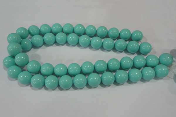 CTU1387 15.5 inches 16mm round synthetic turquoise beads