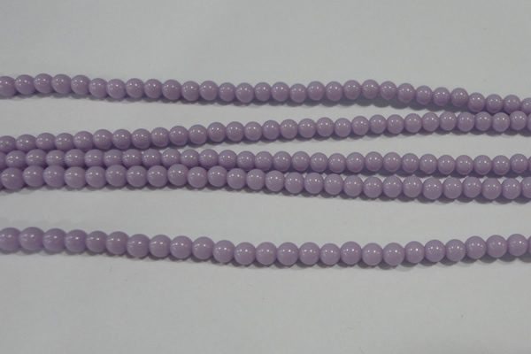 CTU1401 15.5 inches 4mm round synthetic turquoise beads