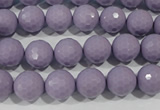 CTU1412 15.5 inches 8mm faceted round synthetic turquoise beads