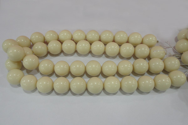 CTU1439 15.5 inches 20mm round synthetic turquoise beads