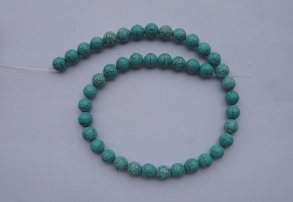 CTU15 15.5 inches 12mm faceted round blue turquoise beads Wholesale