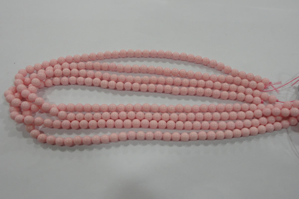 CTU1502 15.5 inches 6mm round synthetic turquoise beads