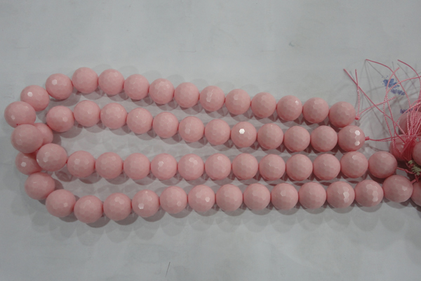 CTU1519 15.5 inches 20mm faceted round synthetic turquoise beads