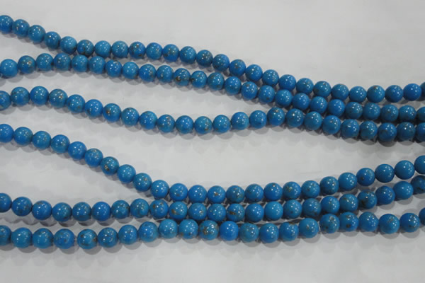 CTU1620 15.5 inches 4mm round synthetic turquoise beads