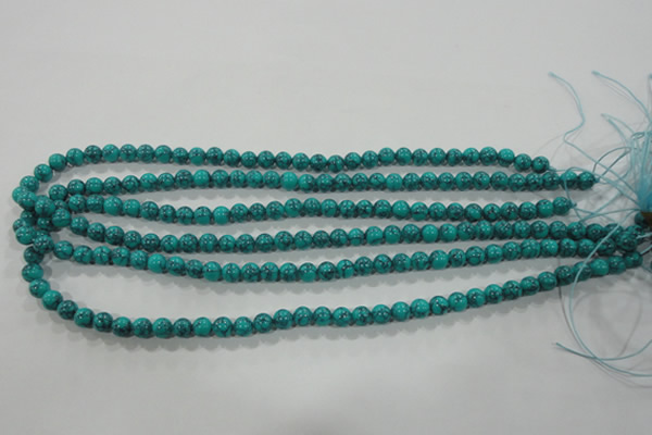 CTU1672 15.5 inches 6mm round synthetic turquoise beads