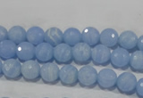 CTU1742 15.5 inches 6mm faceted round synthetic turquoise beads