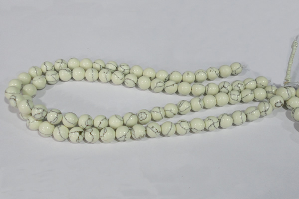 CTU1793 15.5 inches 8mm round synthetic turquoise beads