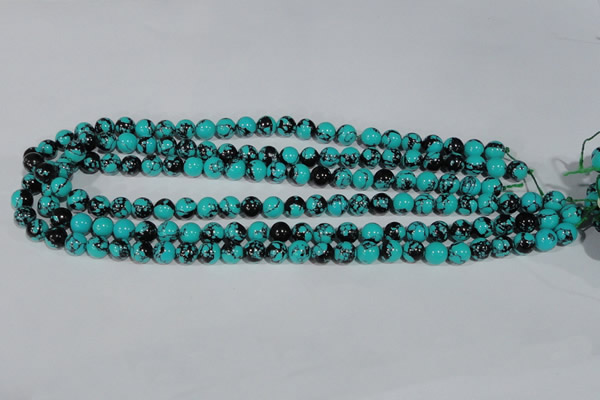 CTU1803 15.5 inches 8mm round synthetic turquoise beads