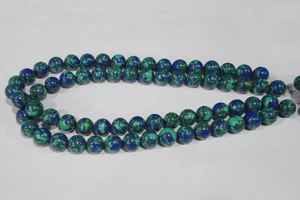 CTU1814 15.5 inches 10mm round synthetic turquoise beads