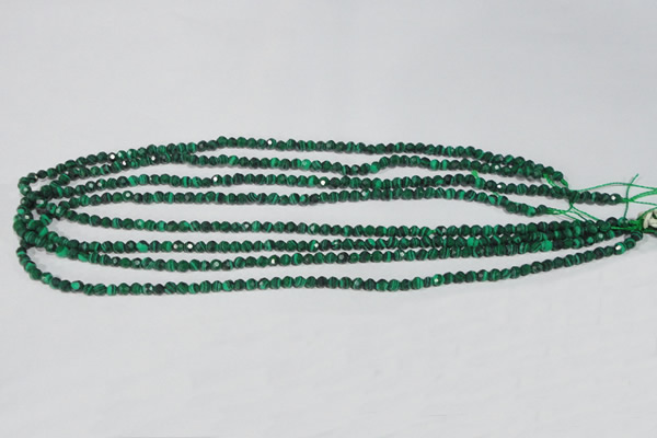 CTU1821 15.5 inches 4mm faceted round synthetic turquoise beads