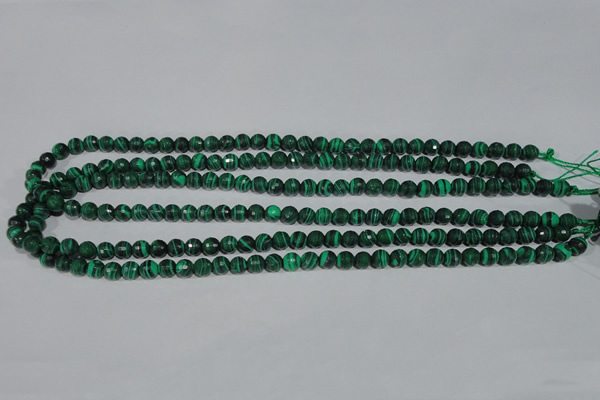 CTU1822 15.5 inches 6mm faceted round synthetic turquoise beads