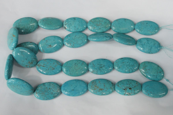 CTU1896 15.5 inches 20*30mm oval imitation turquoise beads