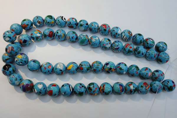 CTU2005 15.5 inches 14mm round synthetic turquoise beads