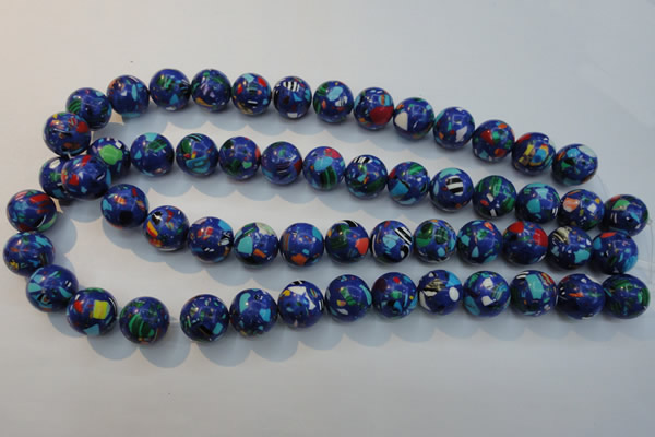 CTU2075 15.5 inches 14mm round synthetic turquoise beads