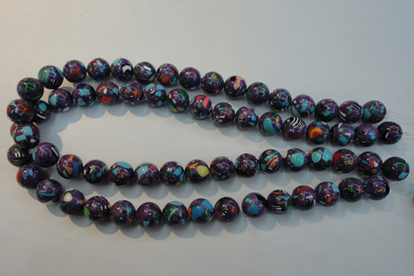 CTU2114 15.5 inches 12mm round synthetic turquoise beads